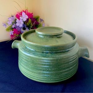 Vintage Mid-Century Ridgway Romary Pottery Tureen Rare Matte Green England